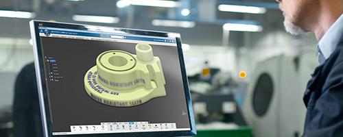 3D工業部品に彫刻テキストを投影するために使用される彫刻ソフトType3