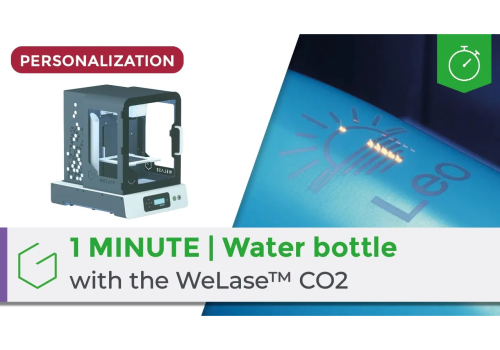 ⏱️ 1 Minute | Water bottle engraving with the WeLase™ CO2